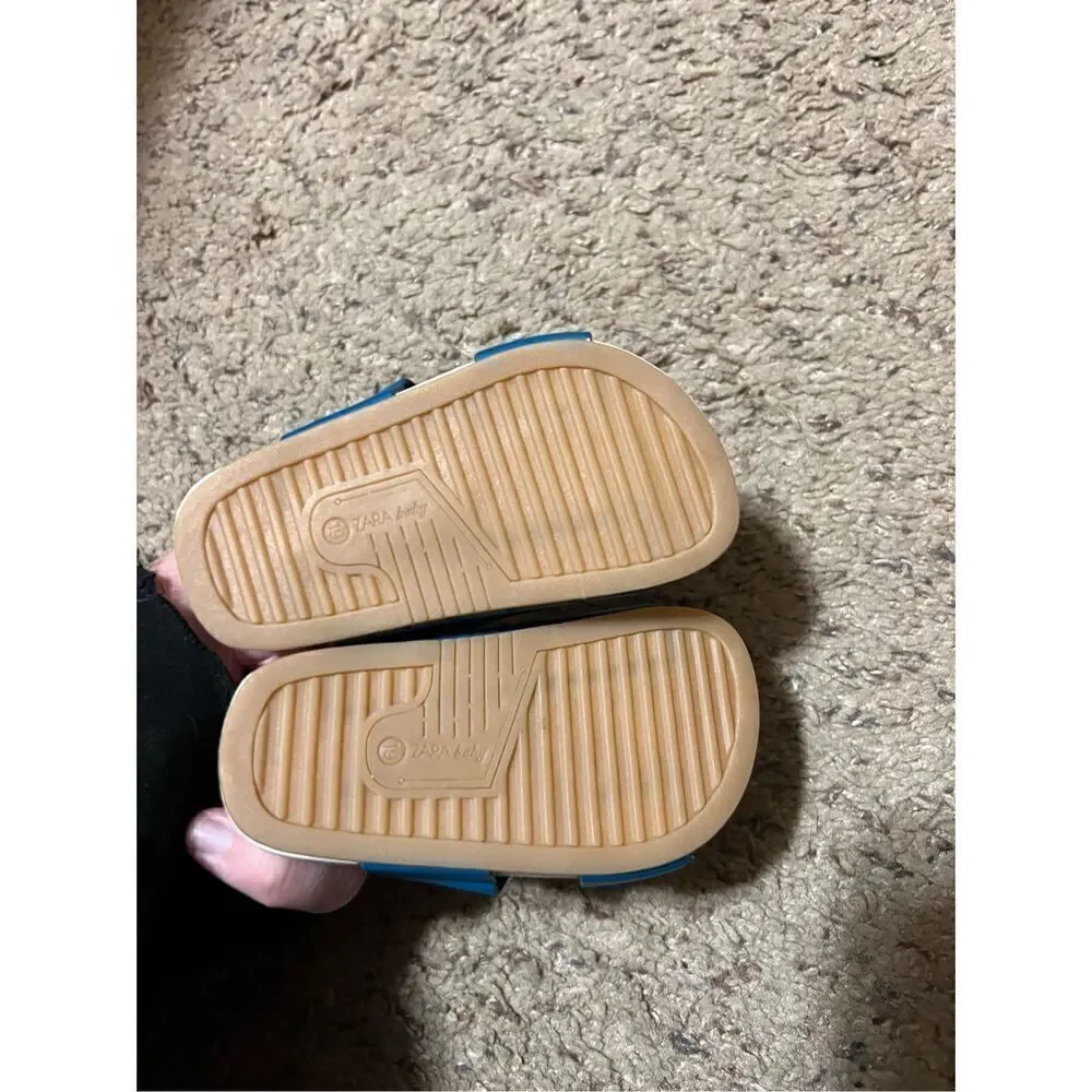 Zara Baby Dream Big Blue Sandals Baby Size 19